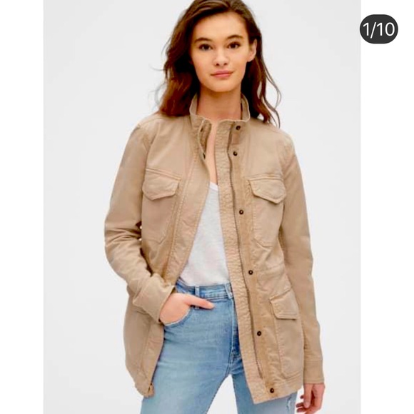 beige utility jacket